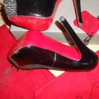 Christian Louboutin Asteroid 140 suede and patent-leather pumps, снимка 12 - Дамски елегантни обувки - 26637968