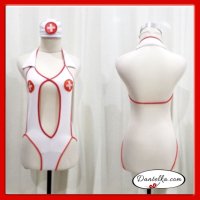 K1482 Комплект еротичен костюм за медицинска сестра. Костюм на медицинска сестра. Еротично бельо, снимка 6 - Бельо - 43162322