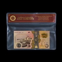 WR Australia $ 5 цветно злато банкнота 2016 , снимка 2 - Колекции - 26828630