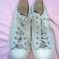 сребърни Converse 39, снимка 2 - Кецове - 37666464