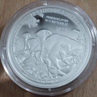 Сребърна монета 1 Oz PARASAUROLOPHUS, снимка 1 - Нумизматика и бонистика - 42936263