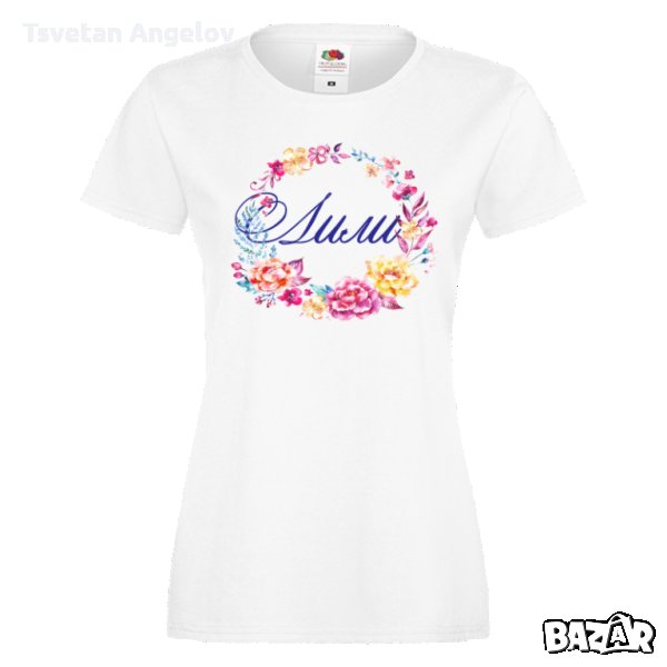 Дамска тениска Цветница Лили Цветен венец, снимка 1