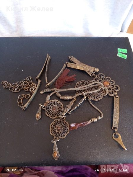 Дамски колан РЕТРО стил много красиво орнаментиран с камъни 27108, снимка 1