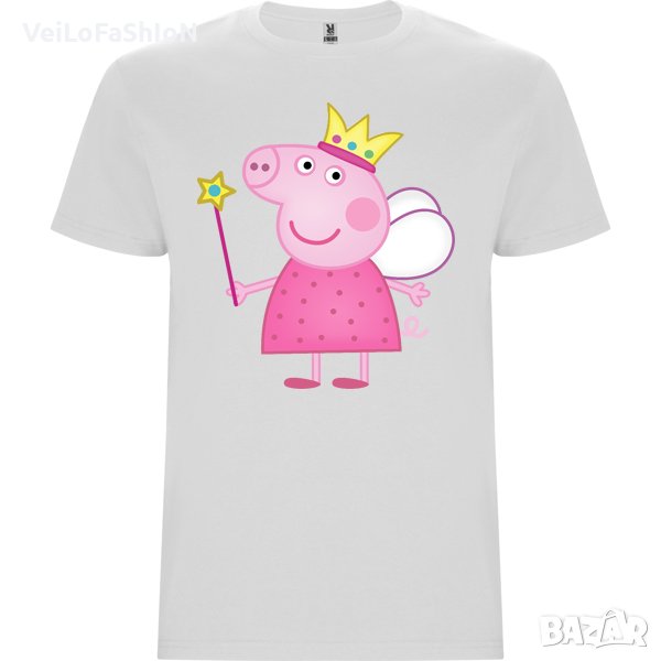 Нова детска тениска с PEPPA PIG (Пепа пиг) в бял цвят, снимка 1