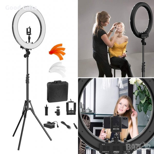 ЛЕД СЕЛФИ РИНГ ЛАМПА ЗА СНИМКИ И ВИДЕО, снимка 1