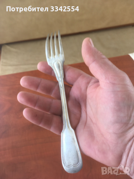 ВИЛИЦА МАСИВНА ПОСРЕБРЕНА СРЕБРО МАРКИРОВКА, снимка 1