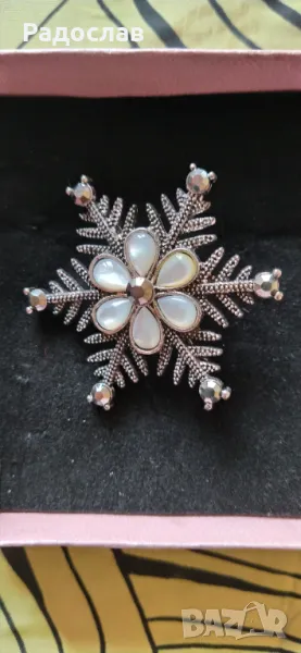 брошка Снежинка, снимка 1