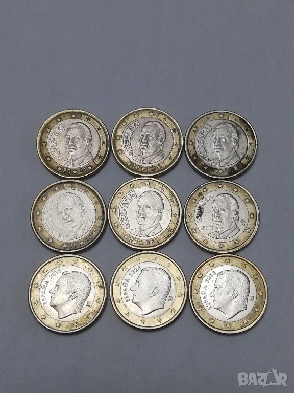 лот 1 евро-Испания от 2001-2023 г., снимка 1