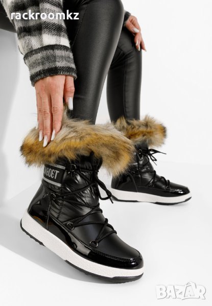 Модни дамски апрески с пух в горната част , снимка 1