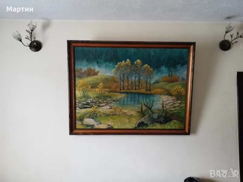 Майсторска картина от Ст.Калинов - Масло на платно със дървена рамка - размери - 146см - 118см. (11, снимка 1