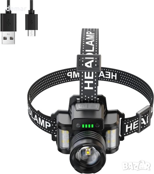 LED акумулаторно фенерче за глава с високи лумени, снимка 1