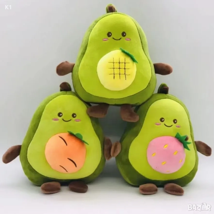 Плюшена играчка Авокадо ягода/праскова 25см Avocado, снимка 1