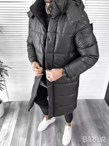 Мъжко дълго шушляково яке ''Тоарис' - черно, снимка 1