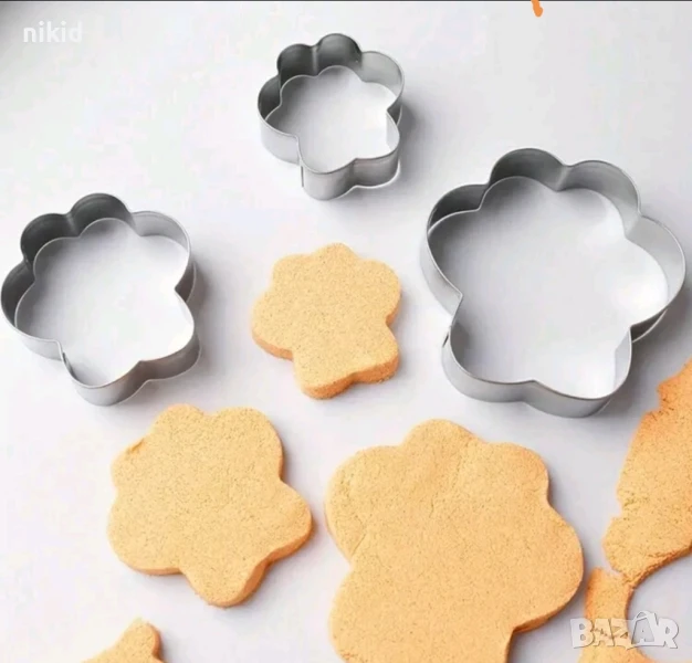 3 размера лапа лапи лапички сет метални резци форми украса торта сладки бисквитки тесто форма резец, снимка 1