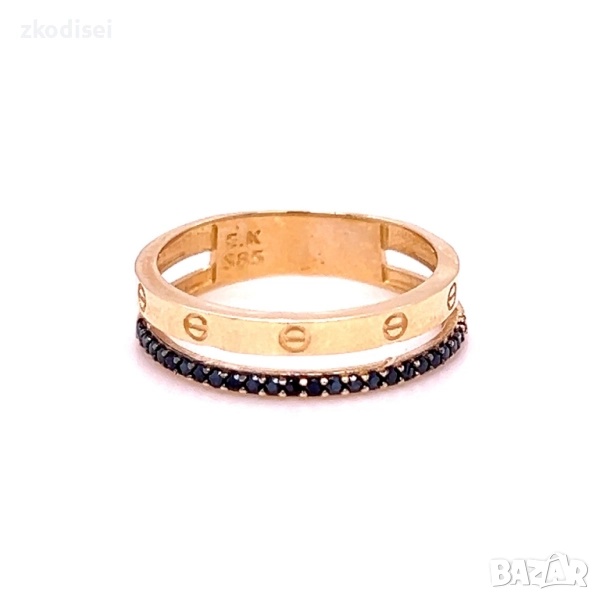 Златен дамски пръстен Cartier 2,10гр. размер:54 14кр. проба:585 модел:34416-6, снимка 1