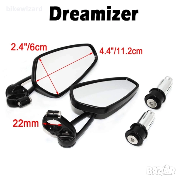 Чифт огледала 22 мм. захват за мотор НОВИ, снимка 1