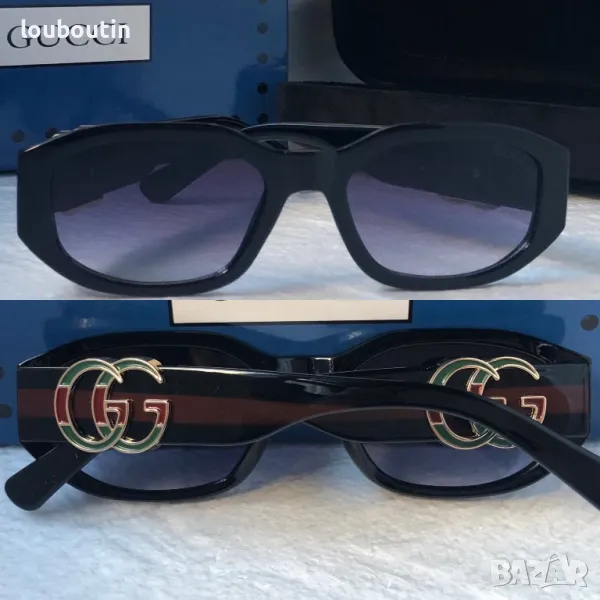 GUCCI с лого 1:1 дамски слънчеви очила елипса 2 цвята овални кръглин, снимка 1
