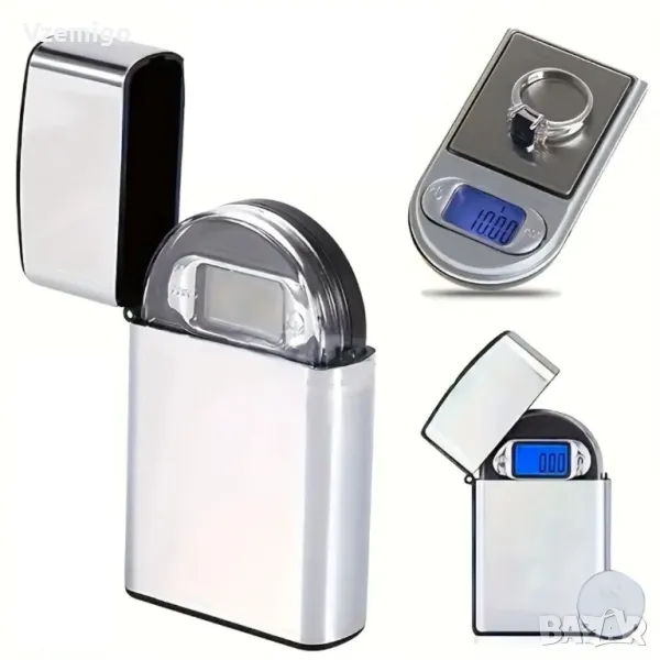 Мини Електронна Везна|Запалка - 0.01g Точност До 100g, снимка 1
