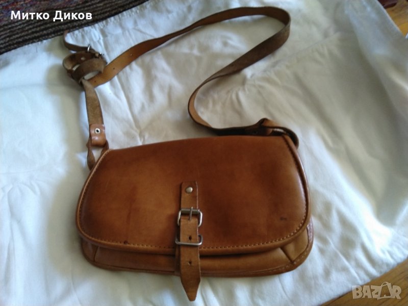 Женска чанта естествена кожа за през рамо 240х145х40мм, снимка 1
