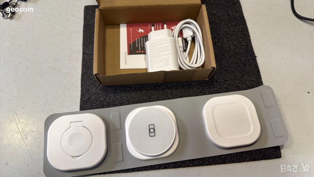 3в1 QI компактна зарядна станция (Комплект), снимка 1