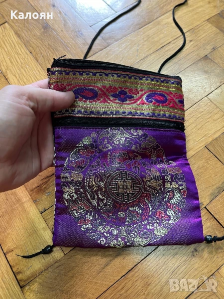 Индийска платнена чантичка унисекс , снимка 1