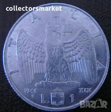 1 лира 1941 (XIX), Италия, снимка 1