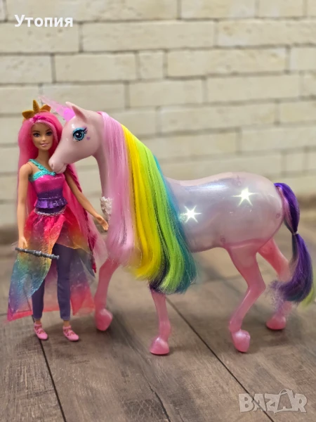 Кукла Барби и светещ музикален Еднорог, снимка 1