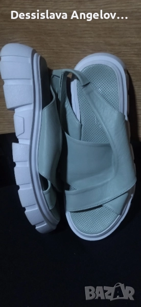 Дамски сандали в светло зелено 39, снимка 1