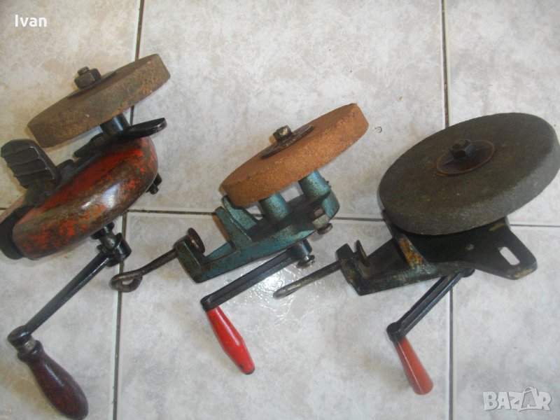 ф150мм-ф160мм-Ръчен Шмиргел-Немски-Голям-Метален Със Стяга, снимка 1