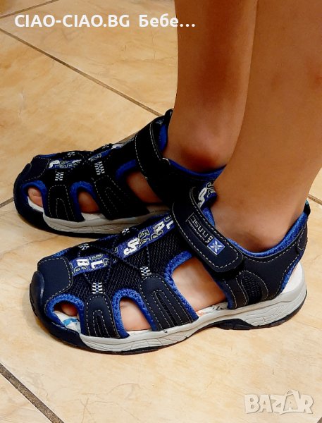 №25-№36, Детски сандали за момче, сини, затворени отпред, BUBBLE KIDS, снимка 1