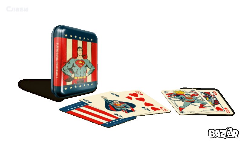 Карти за игра Superman Vintage метална кутия, снимка 1