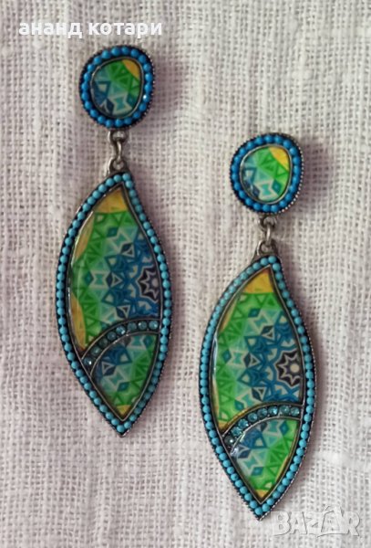 1 Обеци мандала принт М38, снимка 1