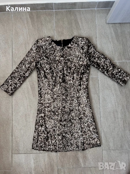 ЧИСТО НОВА Рокля с пайети, снимка 1