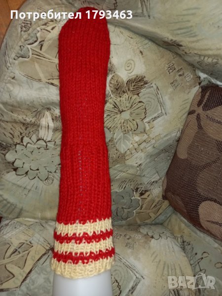 Ръчно плетени дамски чорапи 100% вълна размер 38, снимка 1