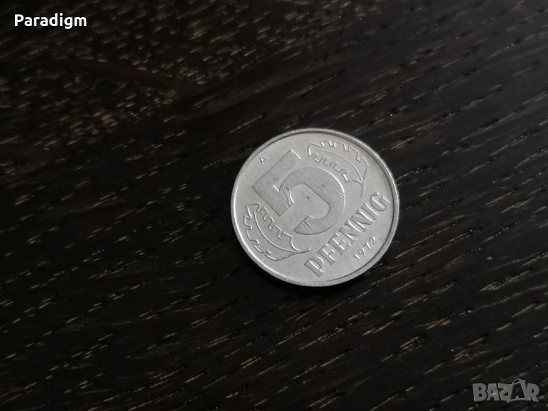 Монета - Германия - 5 пфенига | 1972г.; серия А, снимка 1