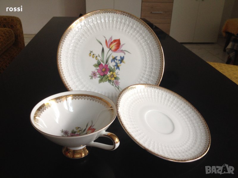 Vintage. Ново трио от Winterling Bavaria за кафе/чай и десерт, чаша и 2 чинии, сервиз, сет, чиния, снимка 1