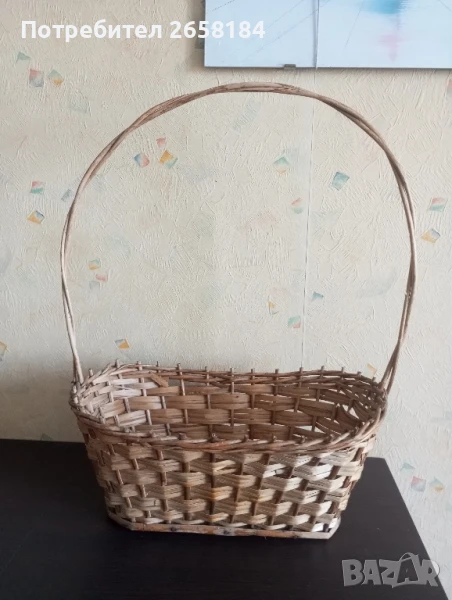 Плетена кошница 36/20см.вис.50см, снимка 1