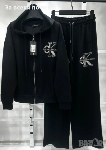Calvin Klein Дамски Черен Спортен Комплект С Бродирано Лого🔝Дамски Спортен Екип Код A835, снимка 1
