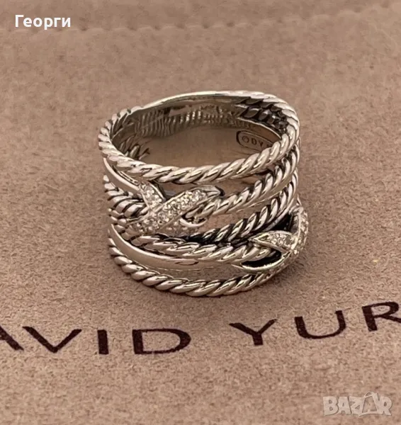 David Yurman оригинален пръстен с диаманти , снимка 1