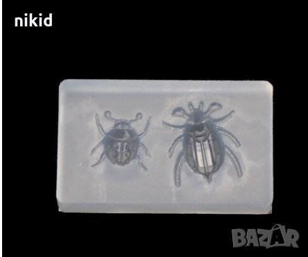 Калинка Бръмбар прозрачен силиконов молд форма калъп бижутерски сладкарски смола фондан , снимка 1