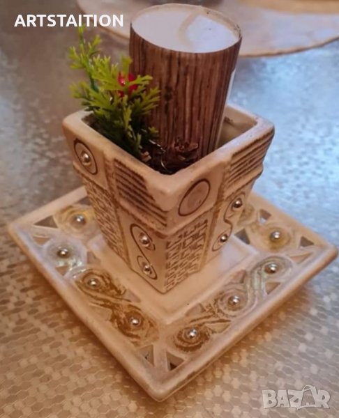  Декоративен свещник,чаши, сервизи , снимка 1