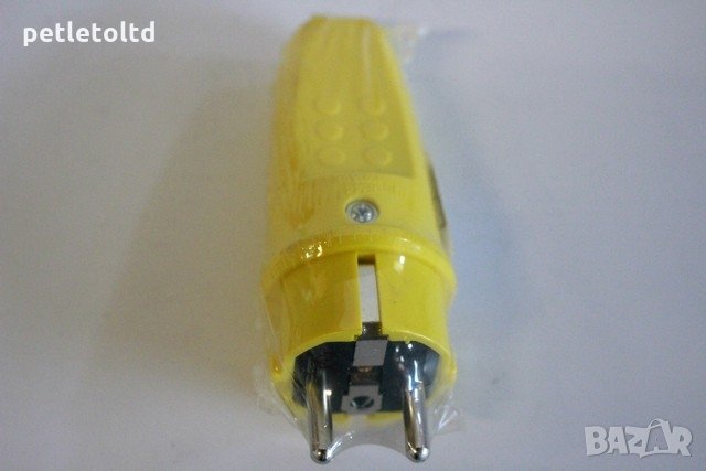 Ел. Щепсел (удароустойчив) 16А сигнално жълт, снимка 1