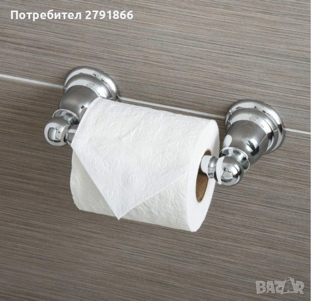 Amazon Basics  Класически  държач за тоалетна хартия, полиран хром, снимка 1