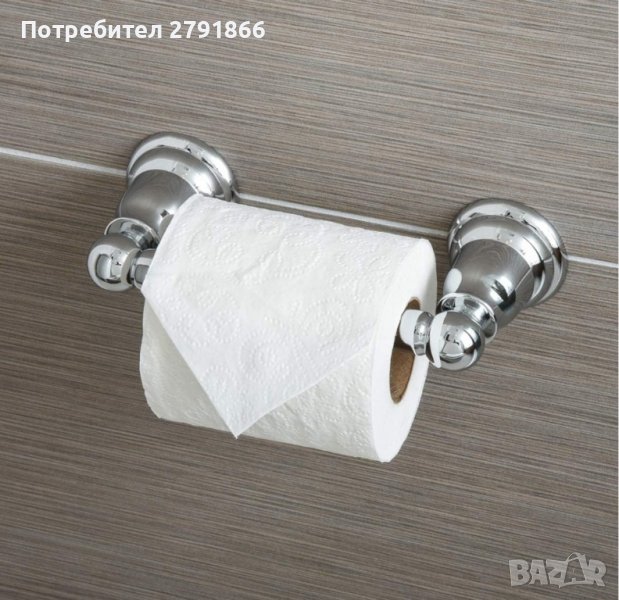 Amazon Basics  Класически  държач за тоалетна хартия, полиран хром, снимка 1