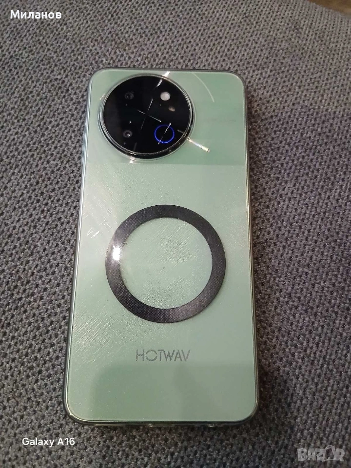 Продавам телефон Hotwav note 18gt,8 рам,256 ром,зелен като нов, снимка 1