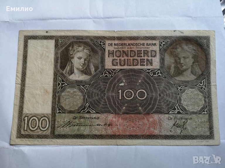 ХОЛАНДИЯ 100 ГУЛДЕНА 1936 , снимка 1