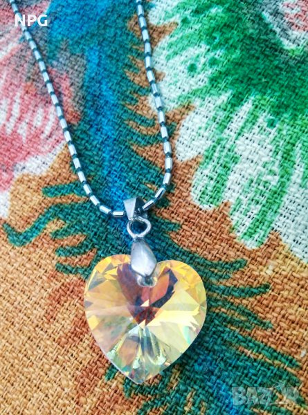 Дамско колие сърце кристал SWAROVSKI. Ново., снимка 1