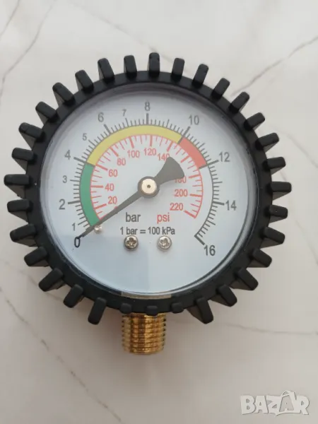 Манометър за пистолет за помпане на гуми НОВ, манометър за въздух, снимка 1