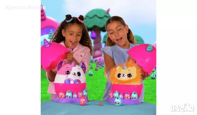 Плюшена играчка Рейнбоукорнс Rainbowcorns Eggzania с 20 изненади Голямо яйце Zuru, снимка 1