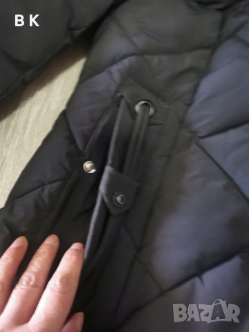 дълго зимно черно яке , снимка 3 - Якета - 43449870